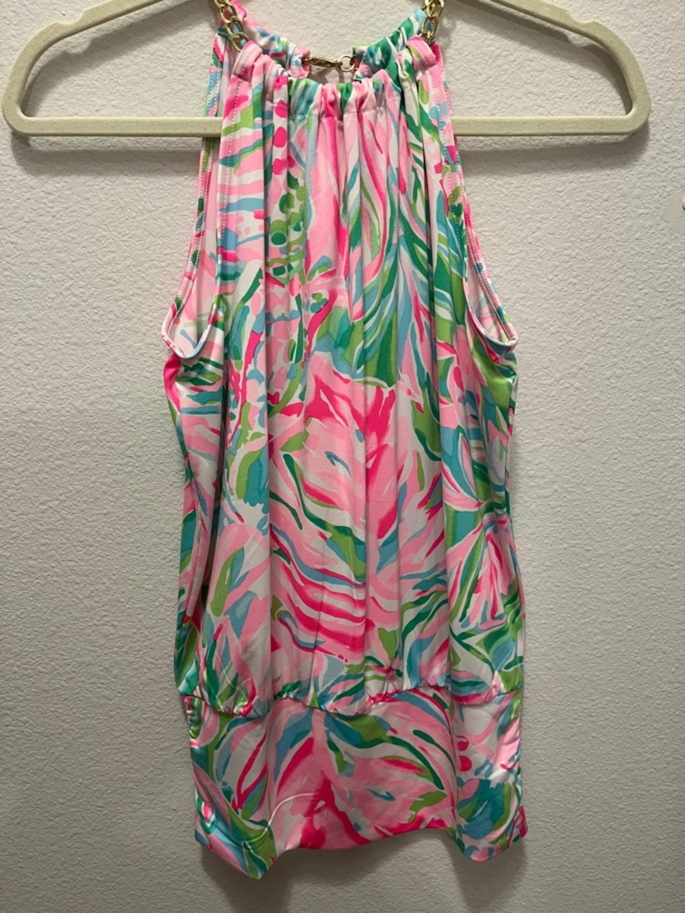 EUC Lilly P Chain-Detail Halter Top (Fits big like XS) - Picture 2 of 4